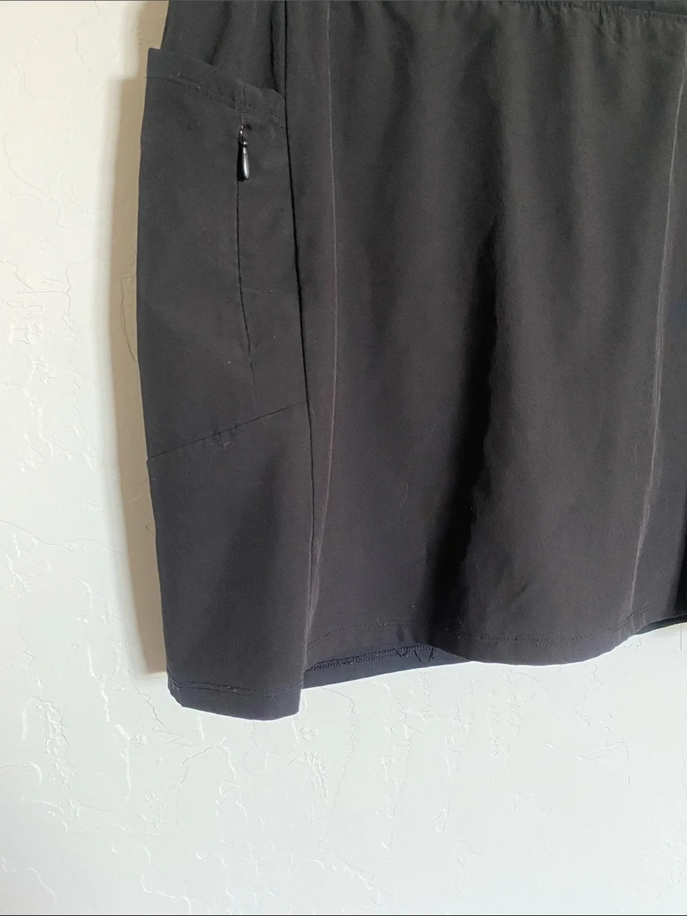 RBX Women's Athletic Straight Skort Black Pull On Pockets Stretch Size L/G